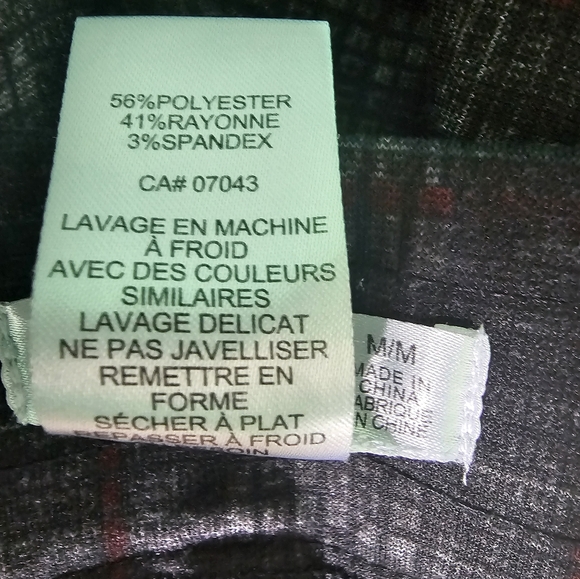 89th & Madison Gray Plaid Pants Women's Sz M - Picture 9 of 9